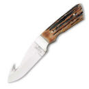 8" Genuine India Stag Bone Guthook w/Leather Sheath