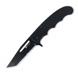 Hell Fire, G-10 Handle, Black Blade, Plain,  BR320100BL