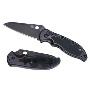 Embassy, Aluminum w/Black G-10 Handle, Black Blade, Plain,  X-C121BKP