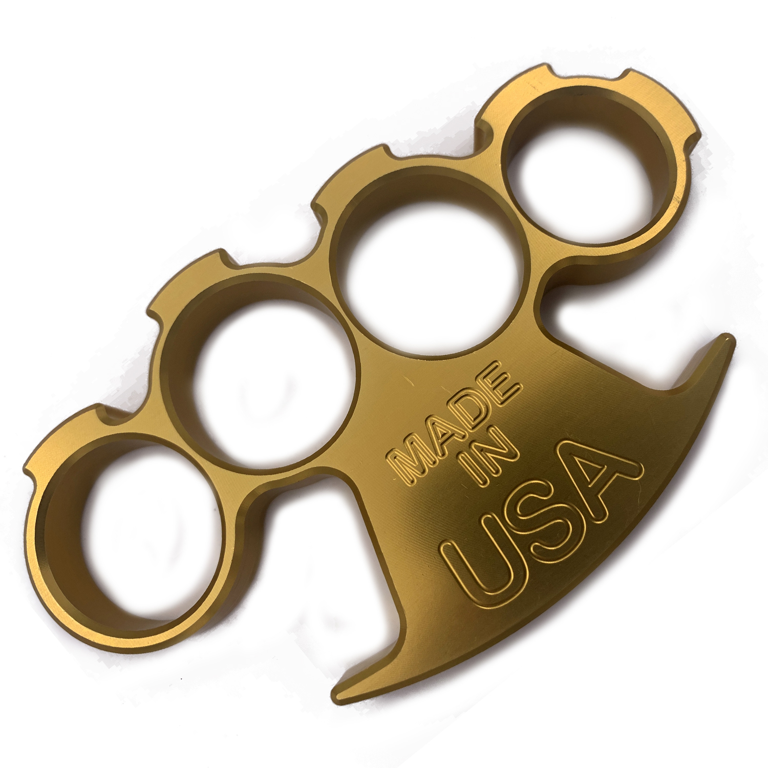 DR GD L American Made Dark Rift Armory CNC Aircraft Aluminum Brass Knuckles Large Gold