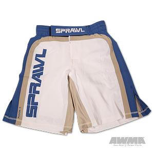 Sprawl Fusion Stretch Shorts - White/Blue/Gray, 472170