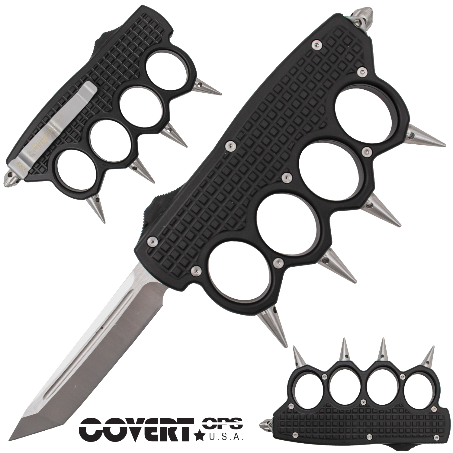 Subtle Serpent Automatic OTF Knuckle Knife with Tool and Carrying Case DP