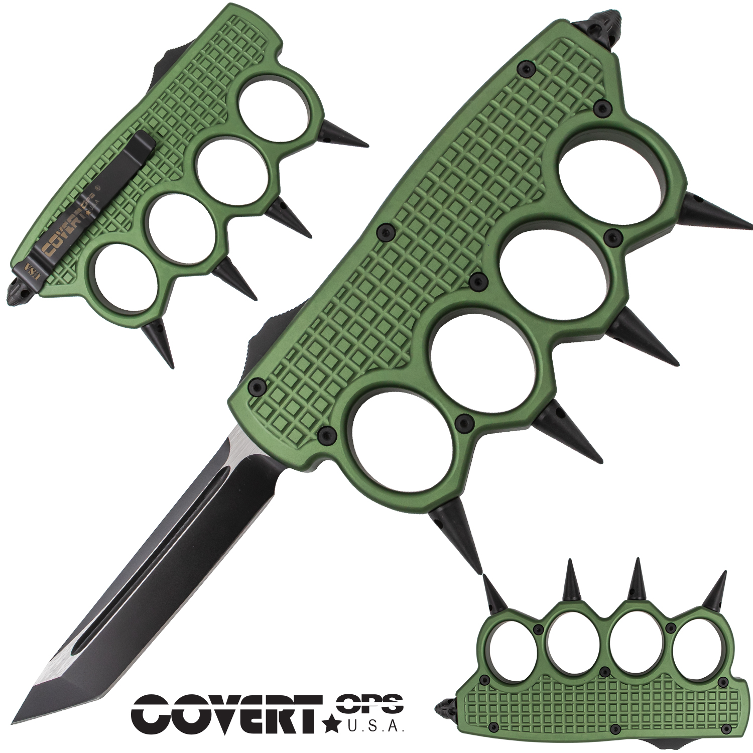 Subtle Serpent Automatic OTF Knuckle Knife with Tool and Carrying Case DP