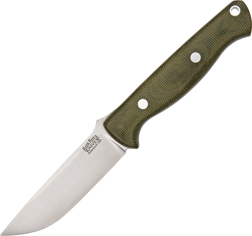 Bark River BA011MGC Gunny Green Canvas Micarta Knife