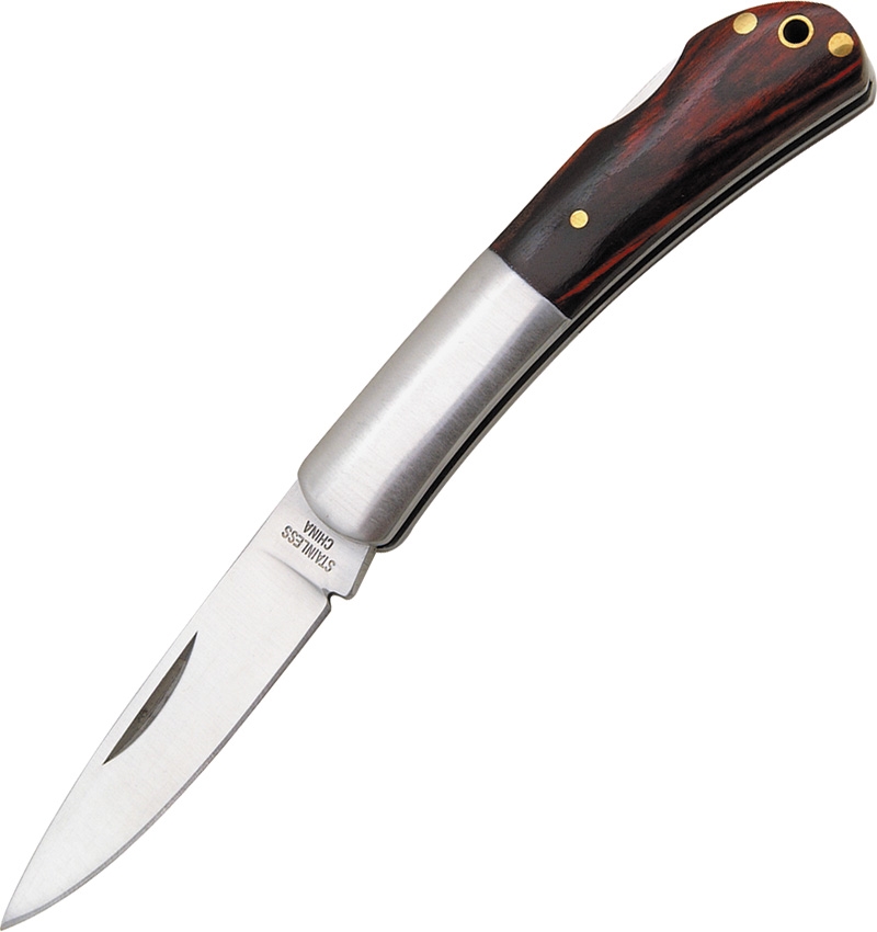 China Made CN210217 Lockback Wood Handles Knife