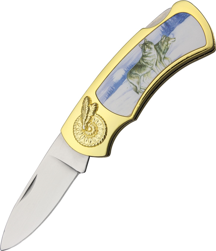 China Made CN210929WM Howling Wolf Lockback Knife