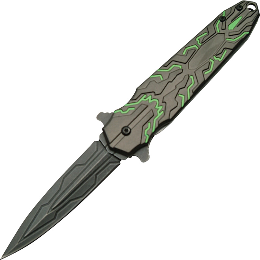 China Made CN300347GN Transform II Linerlock A/O Knife