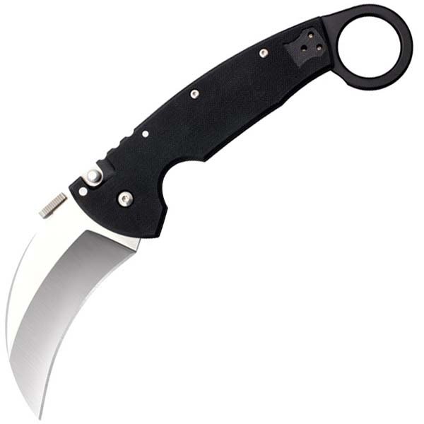 Cold Steel 22KF Tiger Claw, Black G10 Handle, Karambit Plain