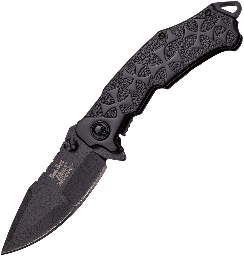 Dark Side DSA031BK Knight Framelock A/O Knife, Black