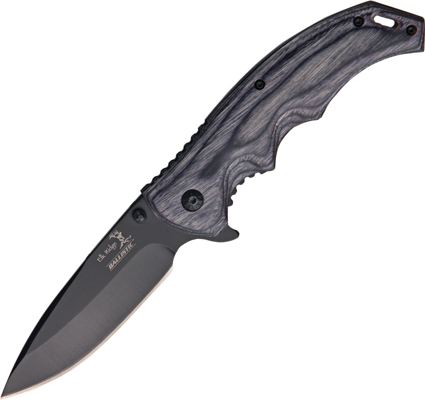 Elk Ridge ERA004GY Ballistic Linerlock A/O Knife, Gray