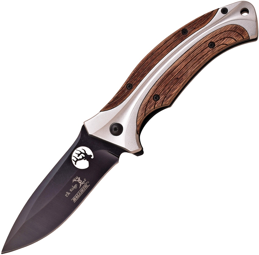 Elk Ridge ERA155WT Linerlock A/O Knife, White, Pakkawood