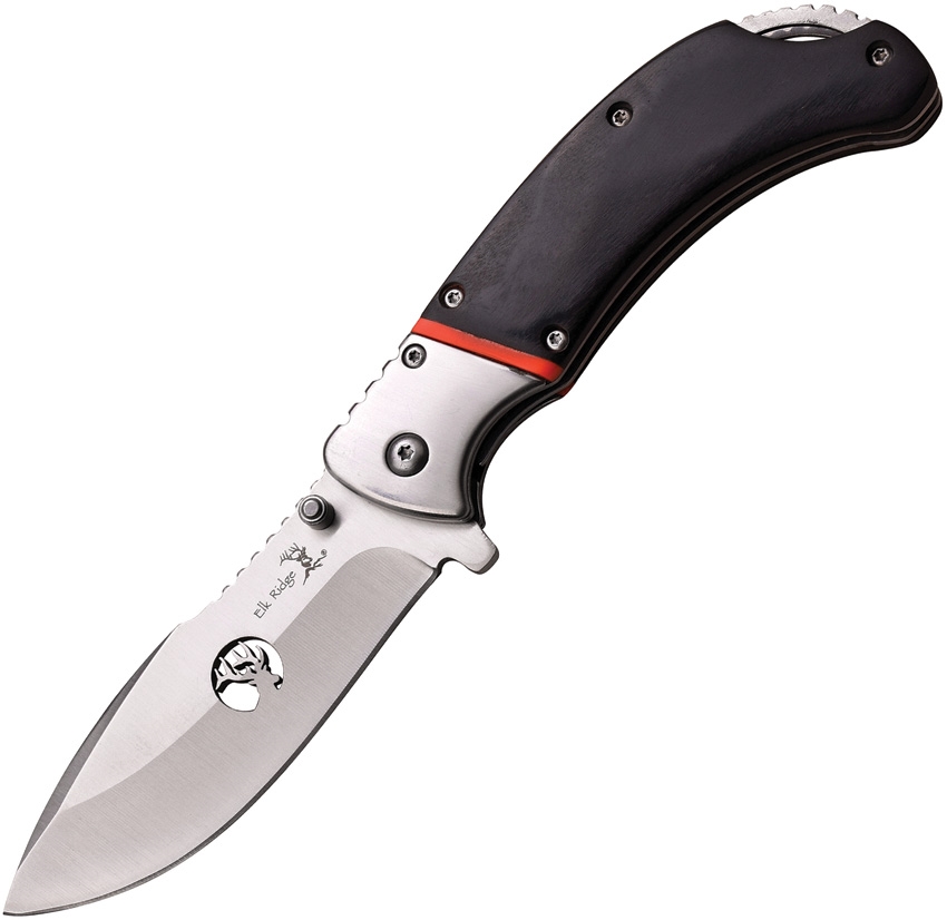 Elk Ridge ERA162GW Linerlock A/O Knife, Pakkawood