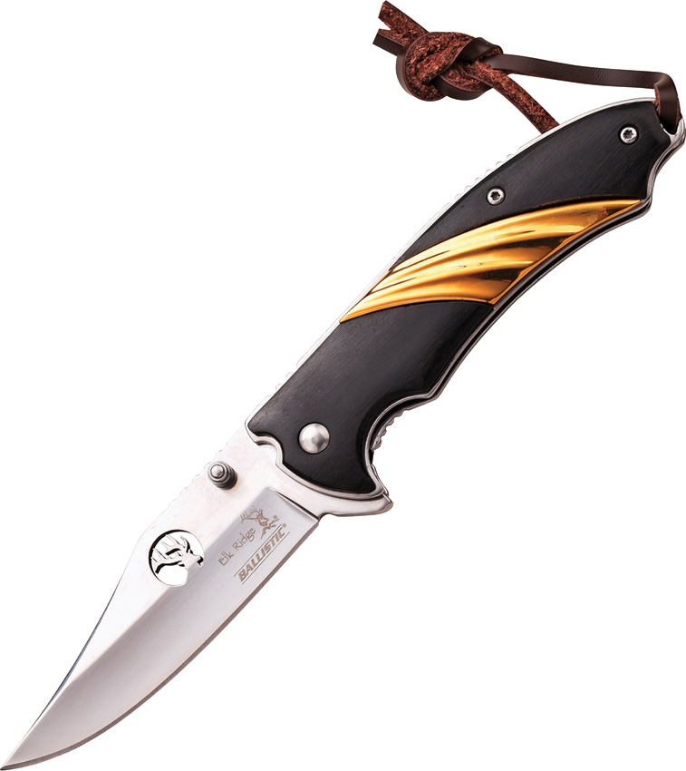 Elk Ridge ERA540GW Linerlock A/O Knife, Wood