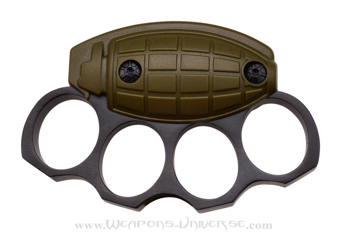 Grenade Brass Knuckles, Army Green