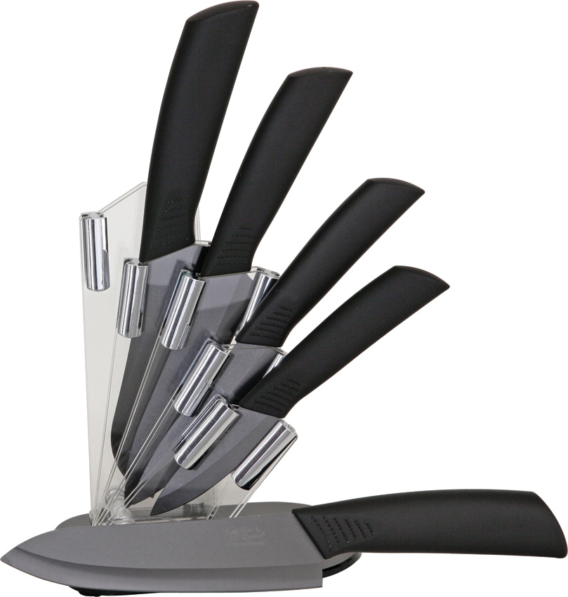 Hen and Rooster HRI051 Ceramic Kitchen Knife Set