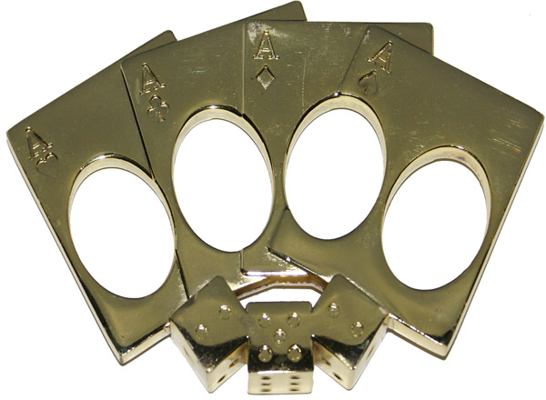 Lucky Punch Brass Knuckles, Gold