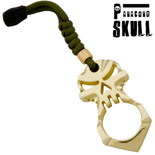 One Finger Skull Knuckle Keychain, Gold